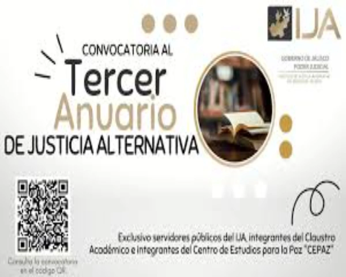 Convocatoria Tercer Anuario de Justicia Alternativa 2024