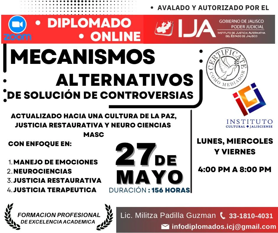Diplomado en Mecanismos Alternativos de Solución de Controversias